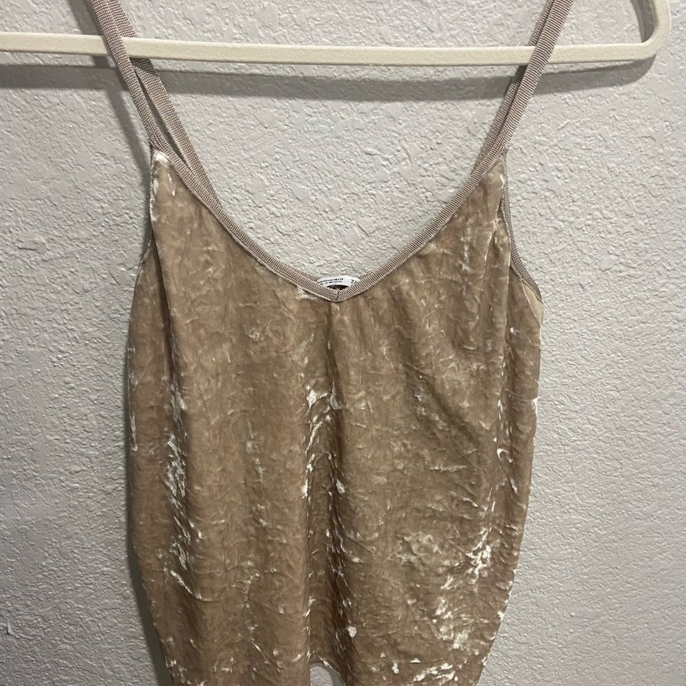 Zara Beige Patterned Sleeveless Top